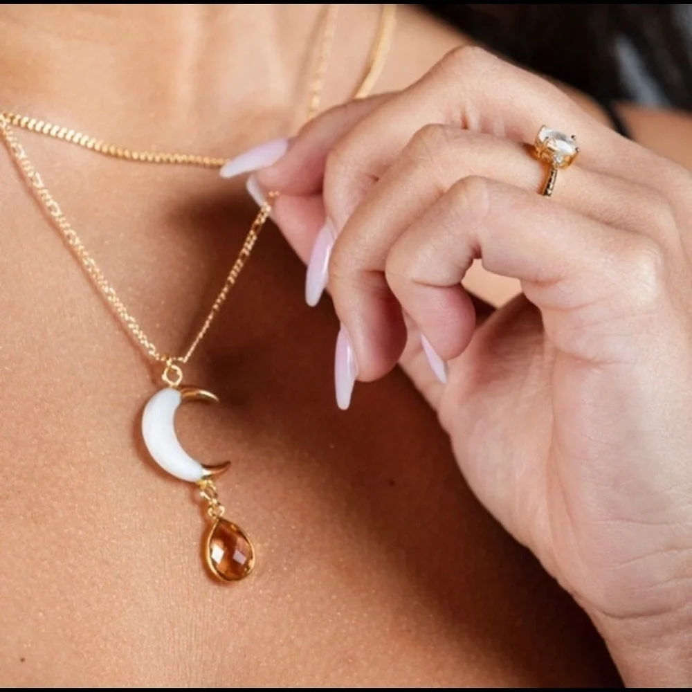 Dainty Crescent New Moon Phase Necklace